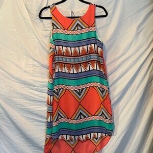 🌺Everly Multicolor Geometric High Low Dress 🌺Bundle price Bin1🌺